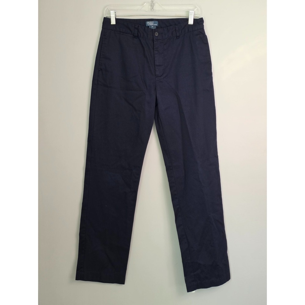 Polo Ralph Lauren Pants Size 20 Blue Navy 100% Cotton Straight Fit RN 41381